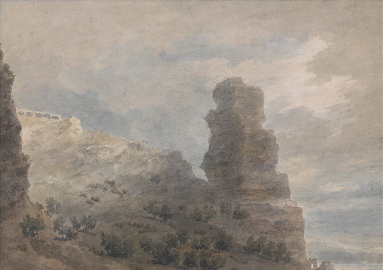 A View from the Inn at Terracina by John Robert Cozens