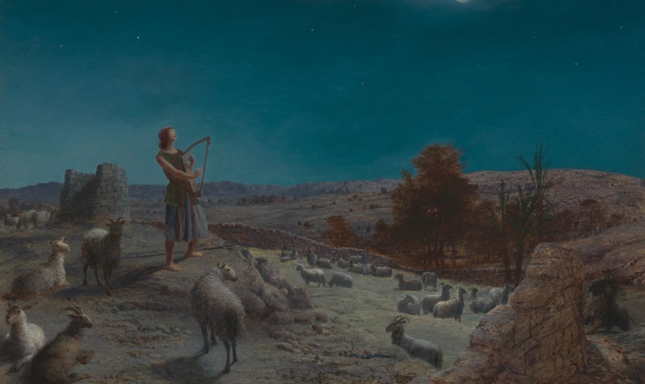 David, the Future King of Israel, While a Shepherd at Bethlehem by John Rogers Herbert