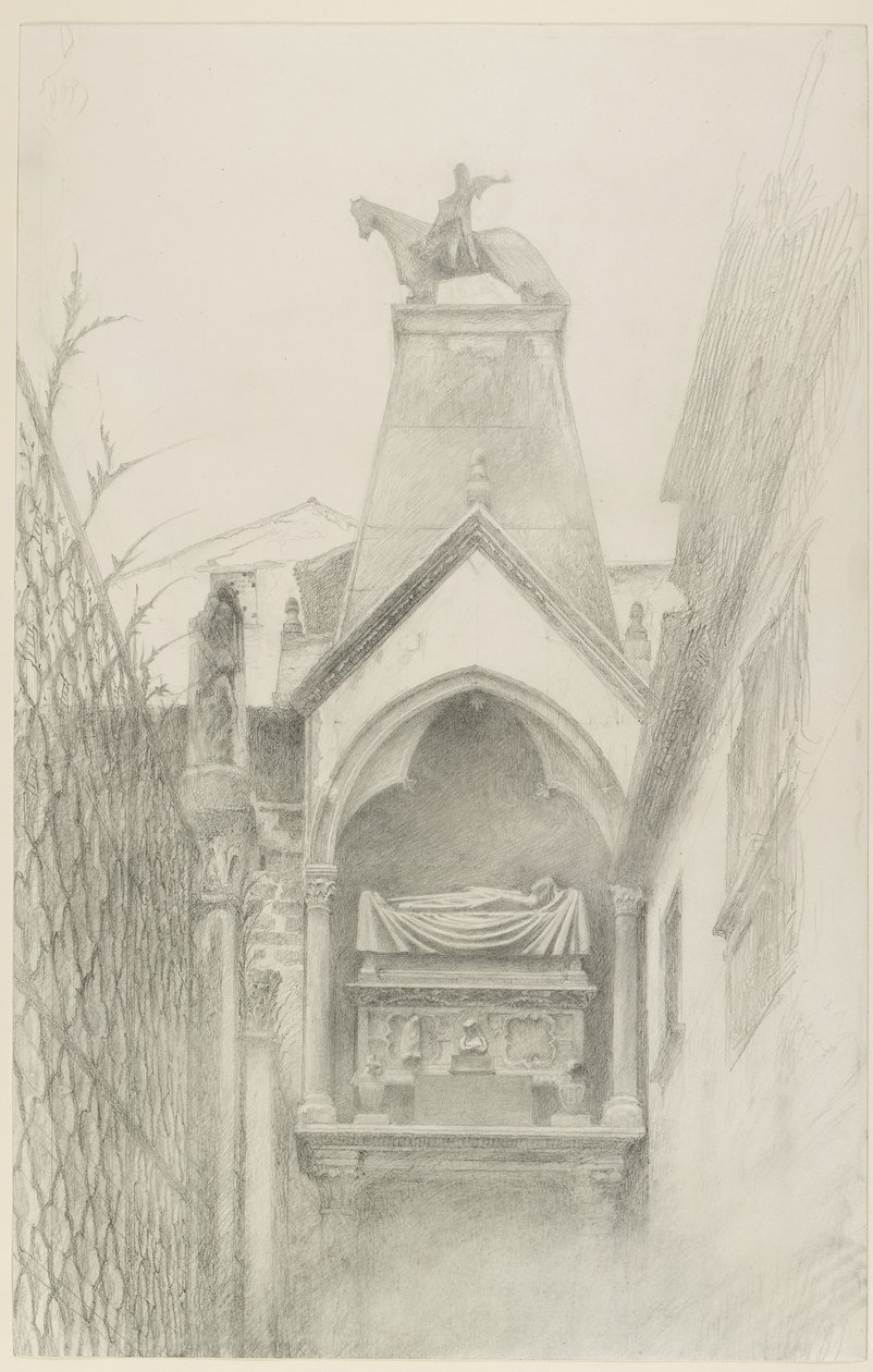 Study of the Tomb of Can Grande della Scala at Verona by John Ruskin