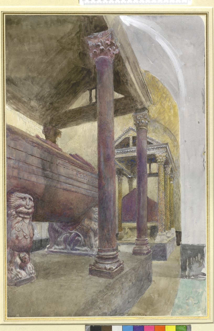 The Tomb of Frederick II in the Cathedral of Palermo, 23 - 30 April 1874 by John Ruskin