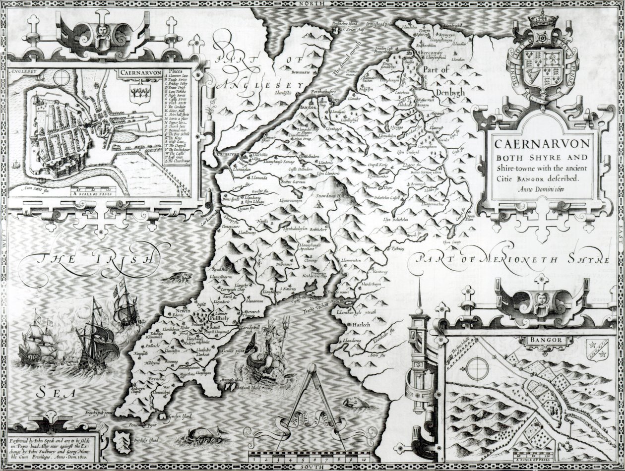 Map of Caernarvon by John Speed