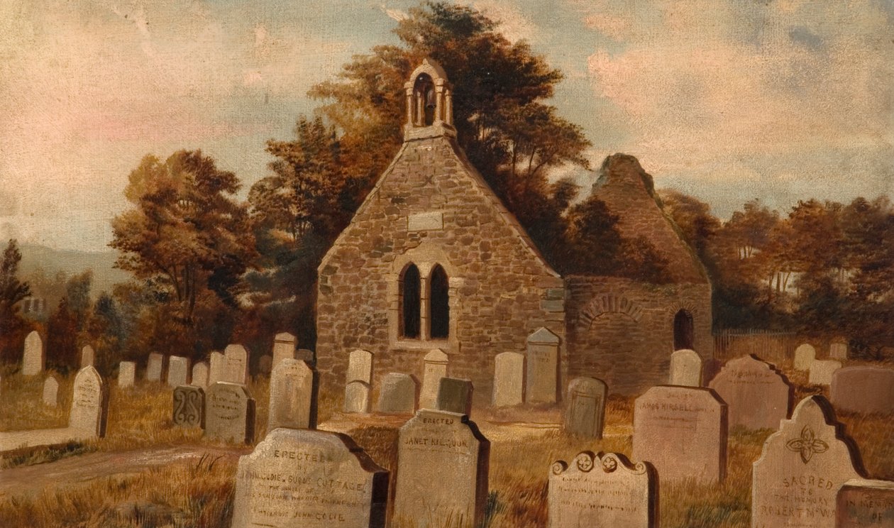 Churchyard with Ruined Chapel by John Teasdale