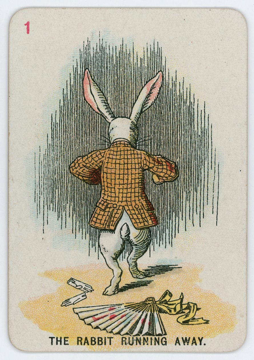 The Rabbit running away by John Tenniel