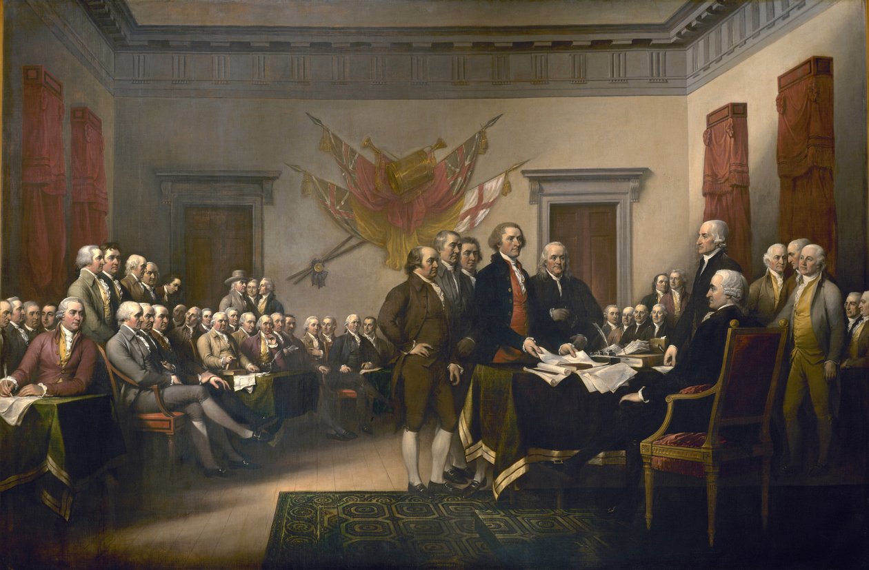 Signing the Declaration of Independence, July 4th, 1776 by John Trumbull