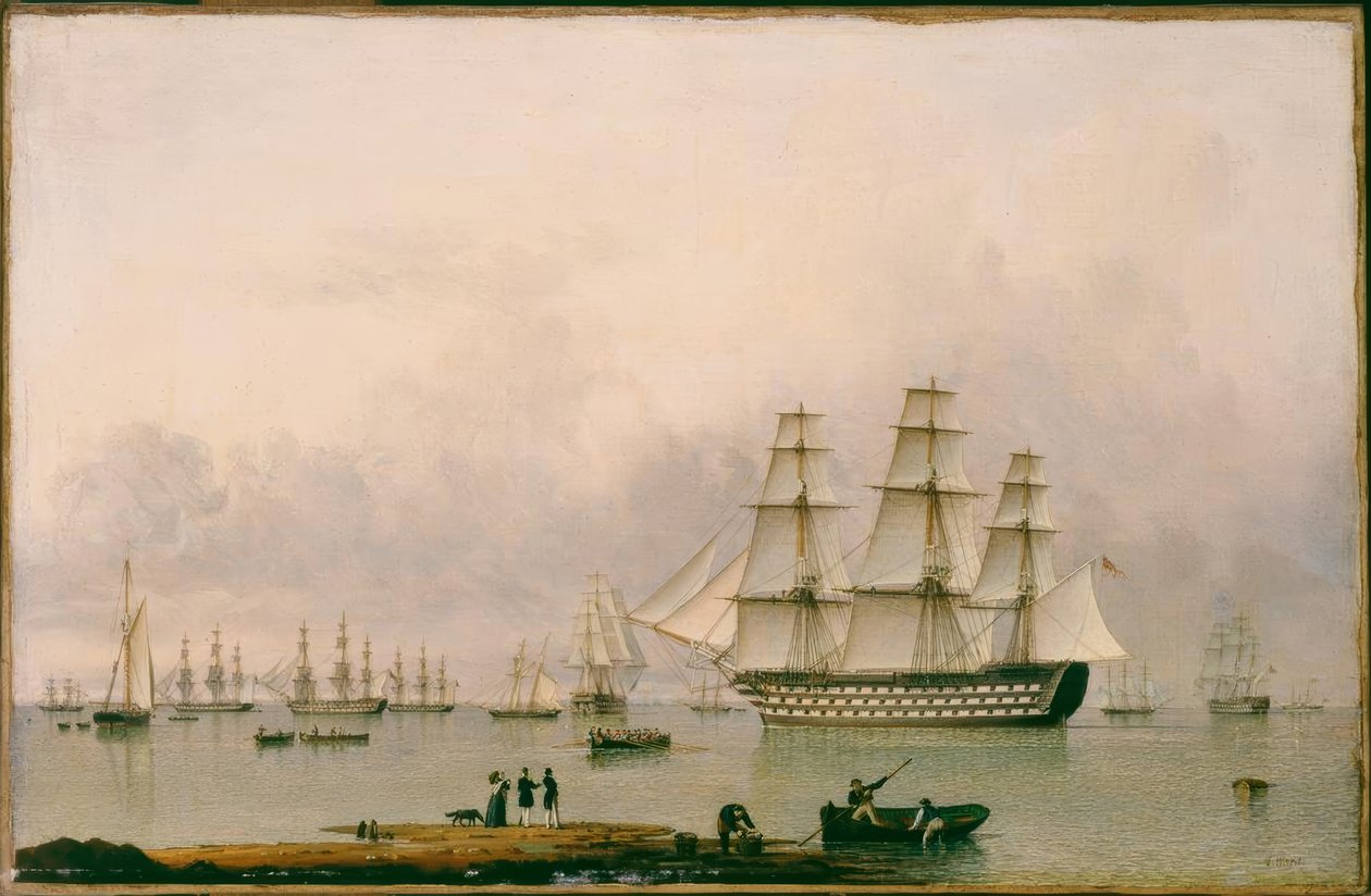 H.M.S. Queen in Portsmouth / Ward of Hull by John Ward of Hull