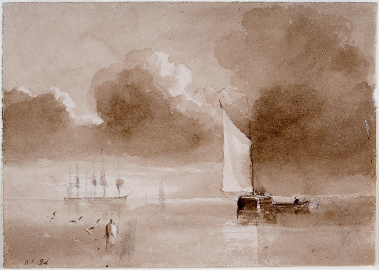 Compositional Study for a Seascape by John Wilson Carmichael