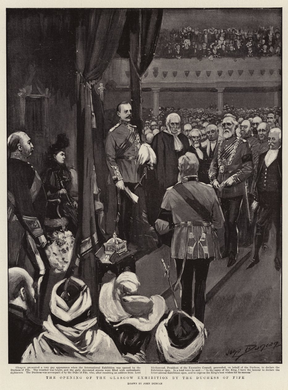 The Opening of the Glasgow Exhibition by the Duchess of Fife by after John Duncan