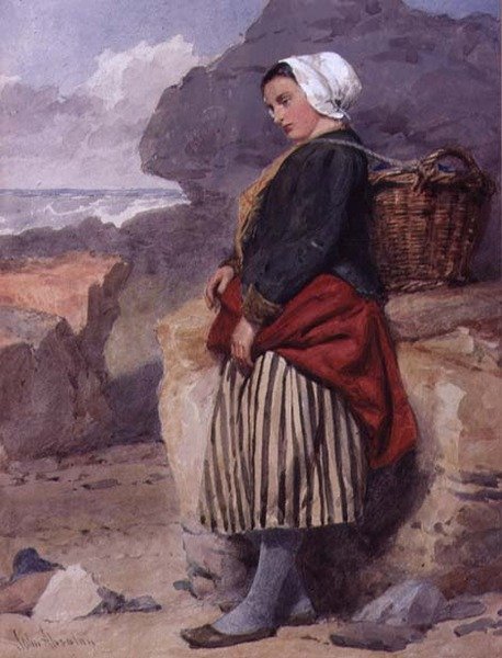 A Boulogne Fisher-Girl by John Absolon