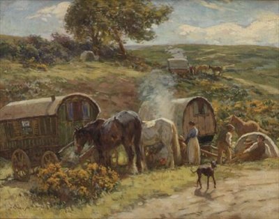 A Gypsy Encampment by John Atkinson