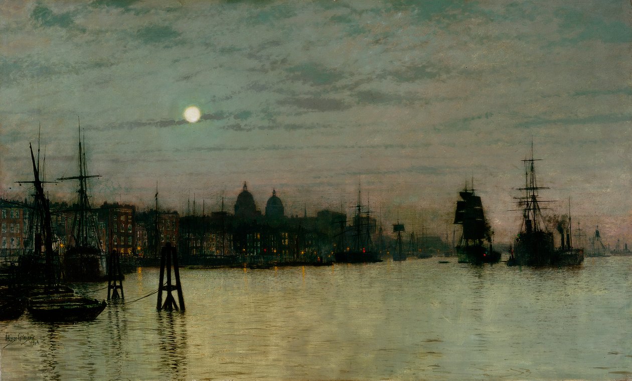 Greenwich, Half Tide by John Atkinson Grimshaw