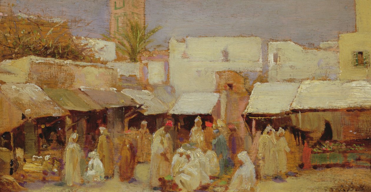 Market Place, Tangiers by John Bagnold Burgess