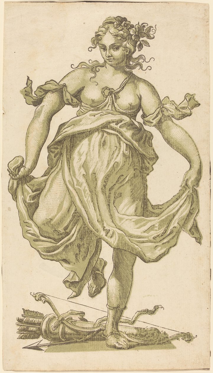 Dancing Nymph with Bow and Arrows by John Baptist Jackson
