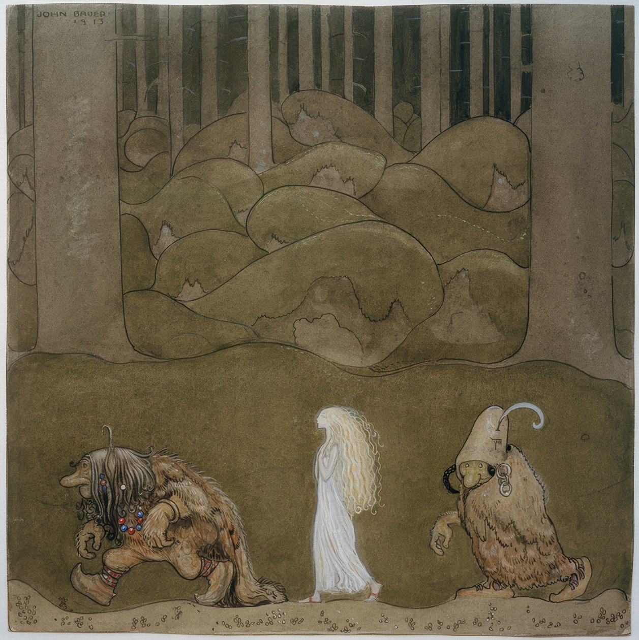 Princess and Trolls by John Bauer