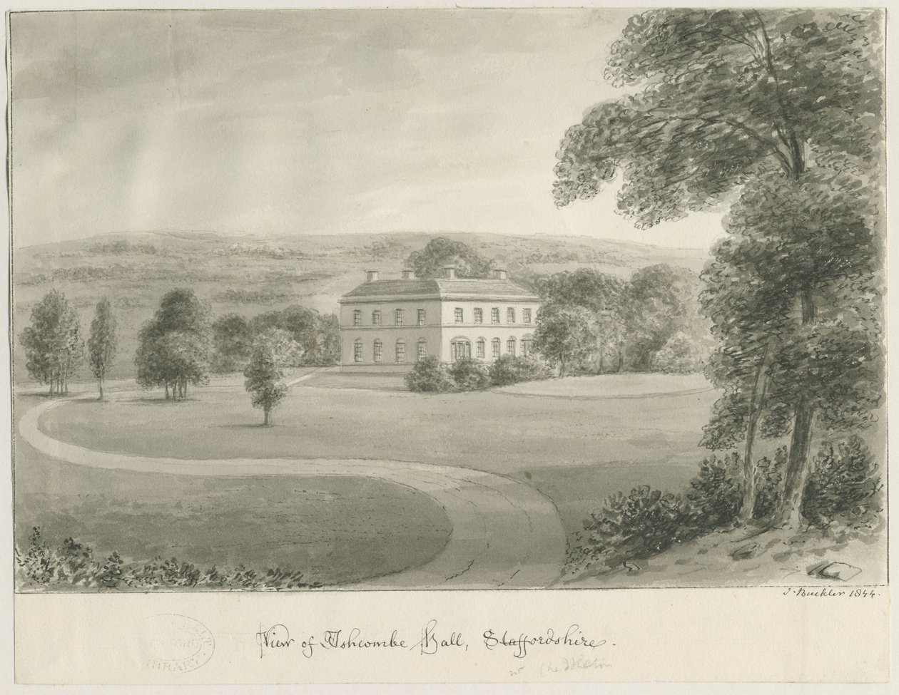 Cheddleton - Ashcombe Hall by John Buckler