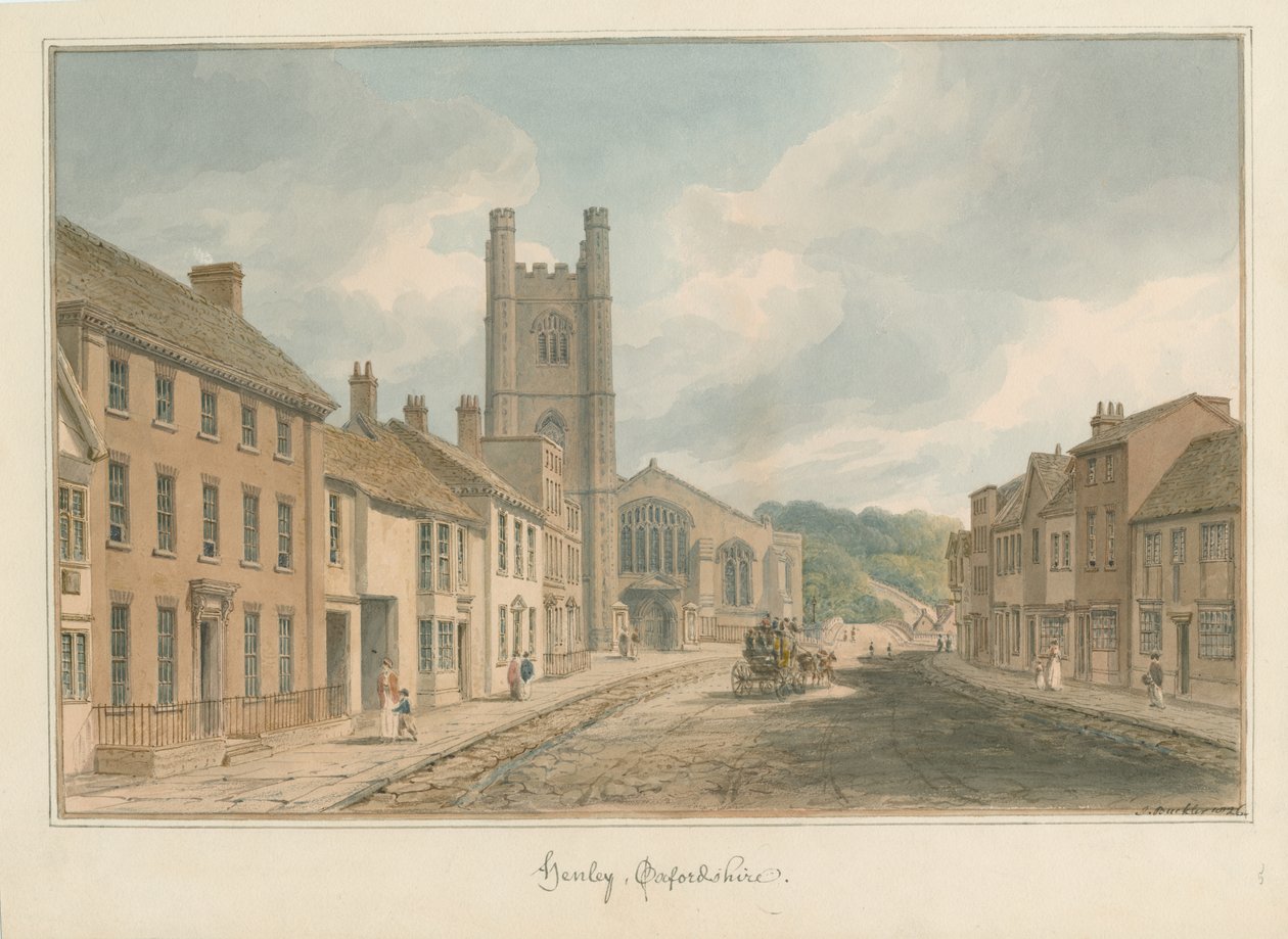 Oxfordshire - Henley upon Thames, 1826 by John Buckler