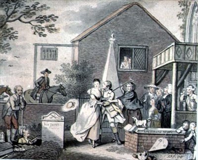 Group at a Church Porch by John Collet