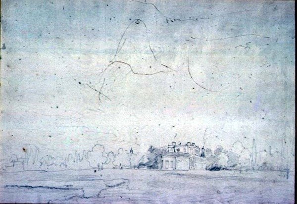 House with a Row of Trees by John Constable