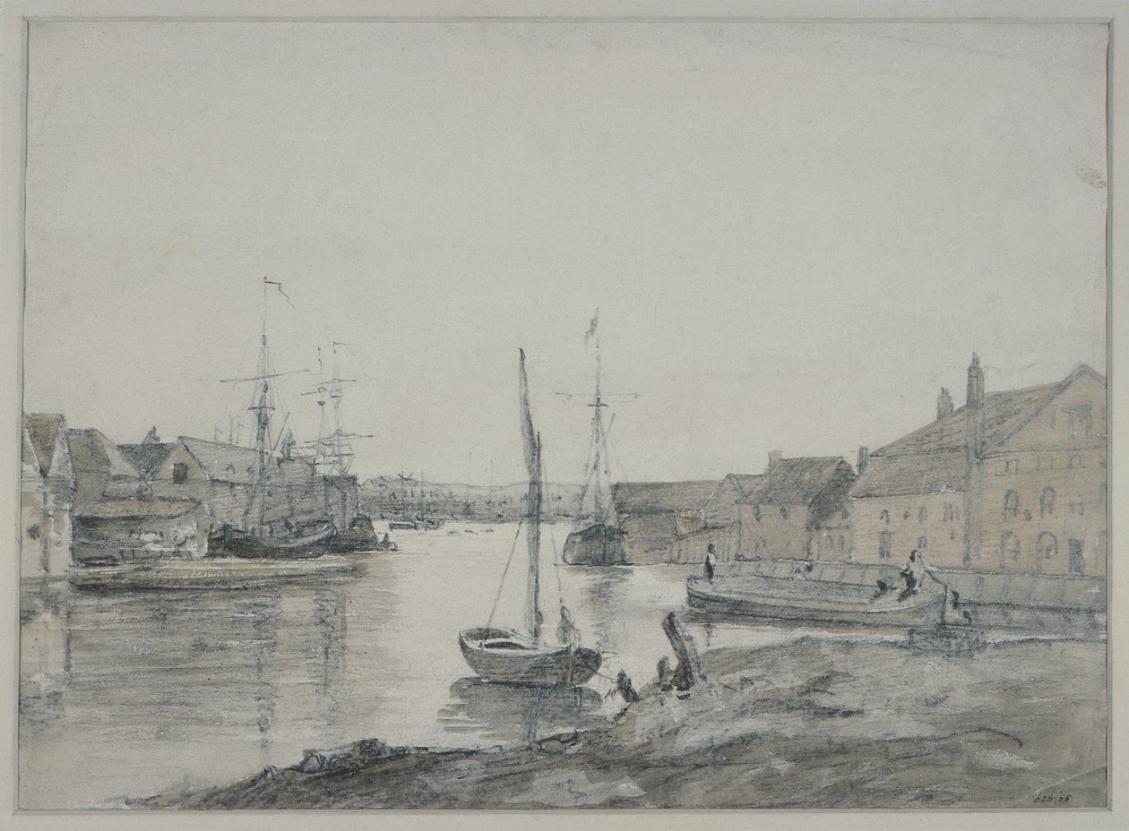 Warehouses & Shipping on the Orwell at Ipswich by John Constable