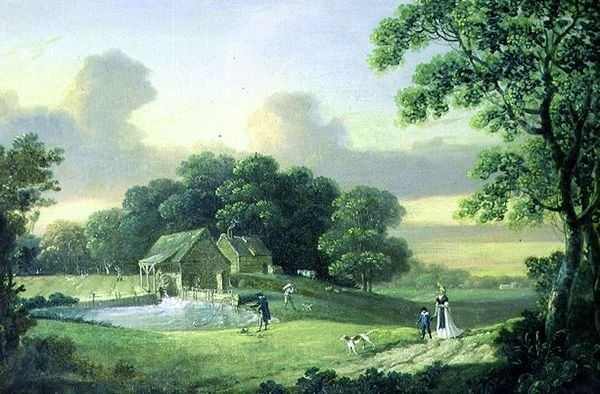 Fishing by a Pond by John Cranch