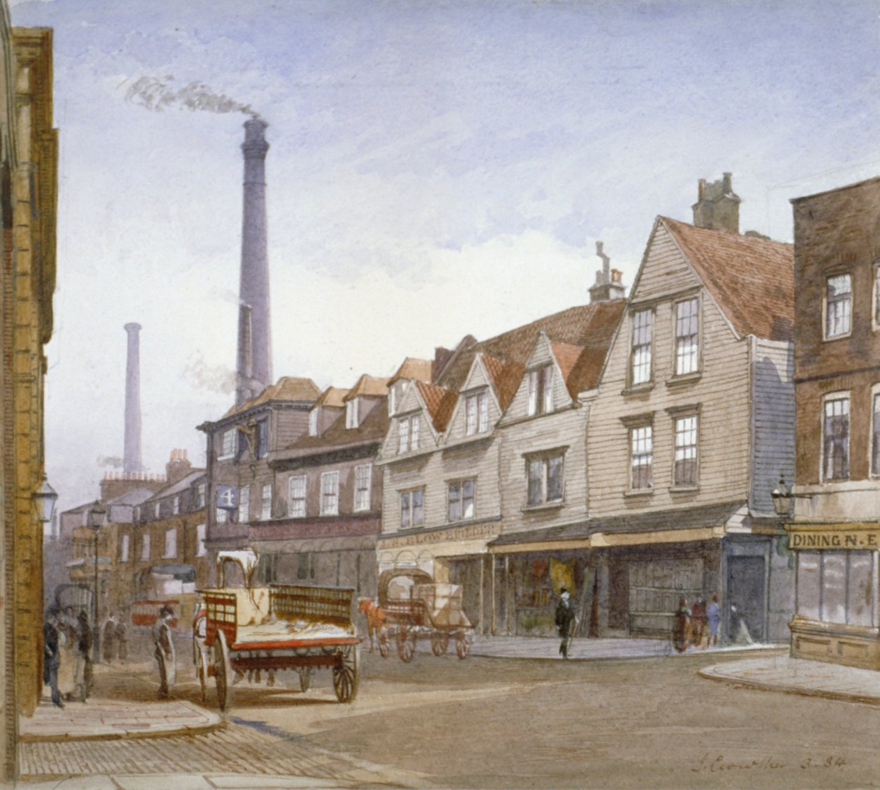 View of Mint Street, Southwark, London by John Crowther