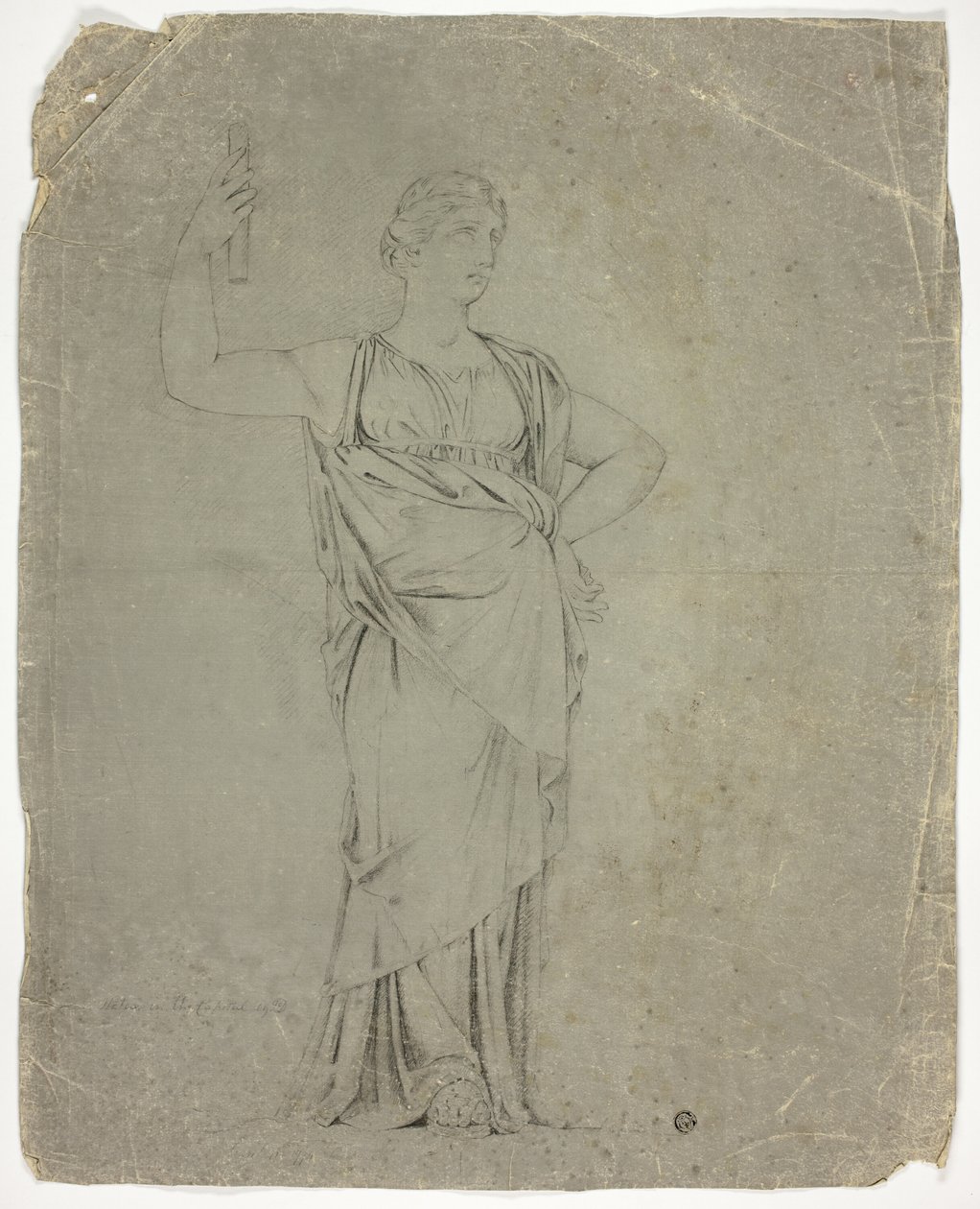 Ancient Statue of Standing Female Figure by John Downman