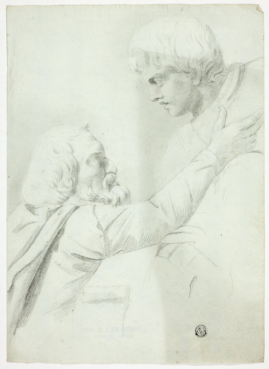 Bearded Man and Boy (from Bas-Relief) by John Downman
