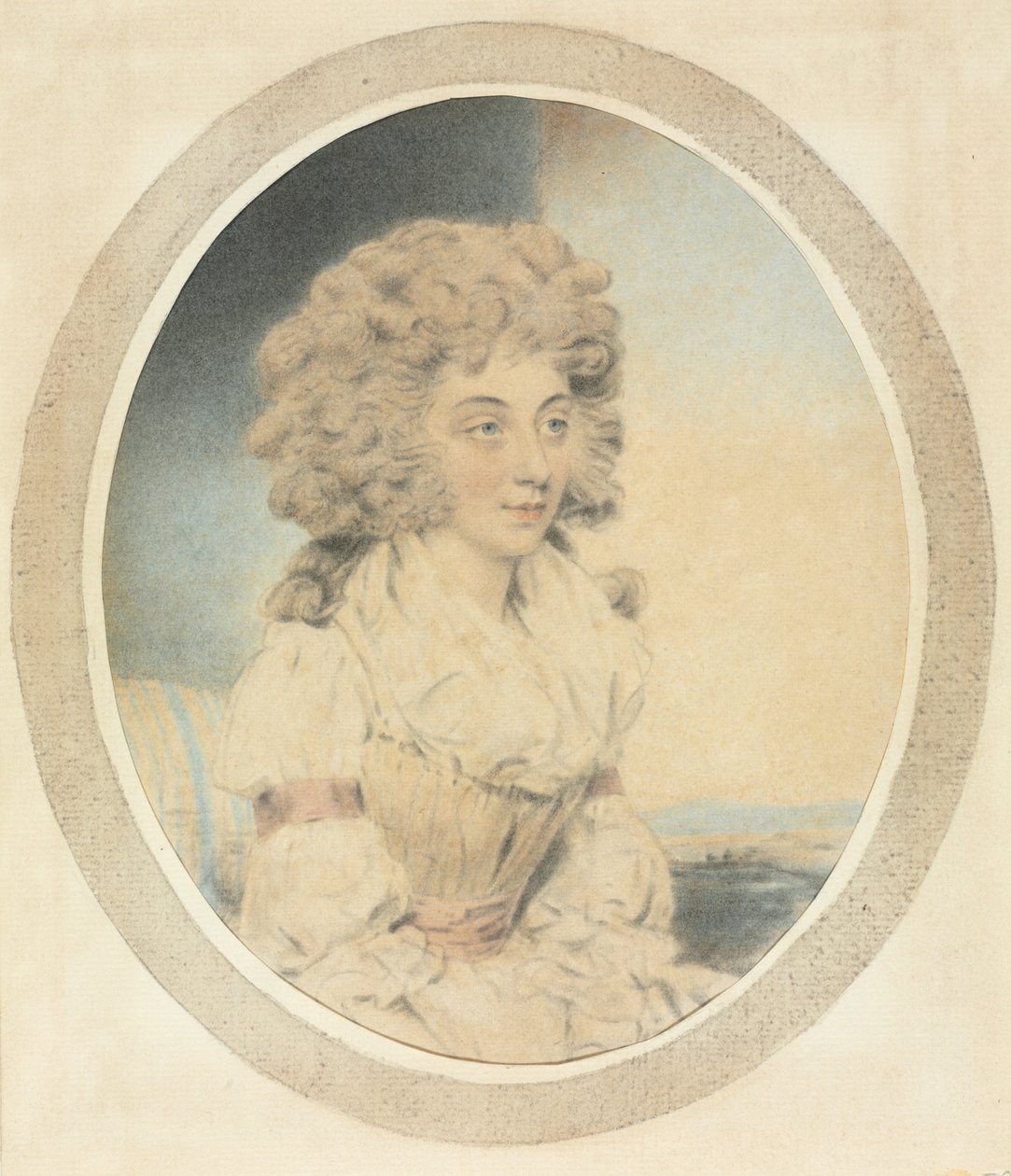 Seated Young Lady Facing Right by John Downman