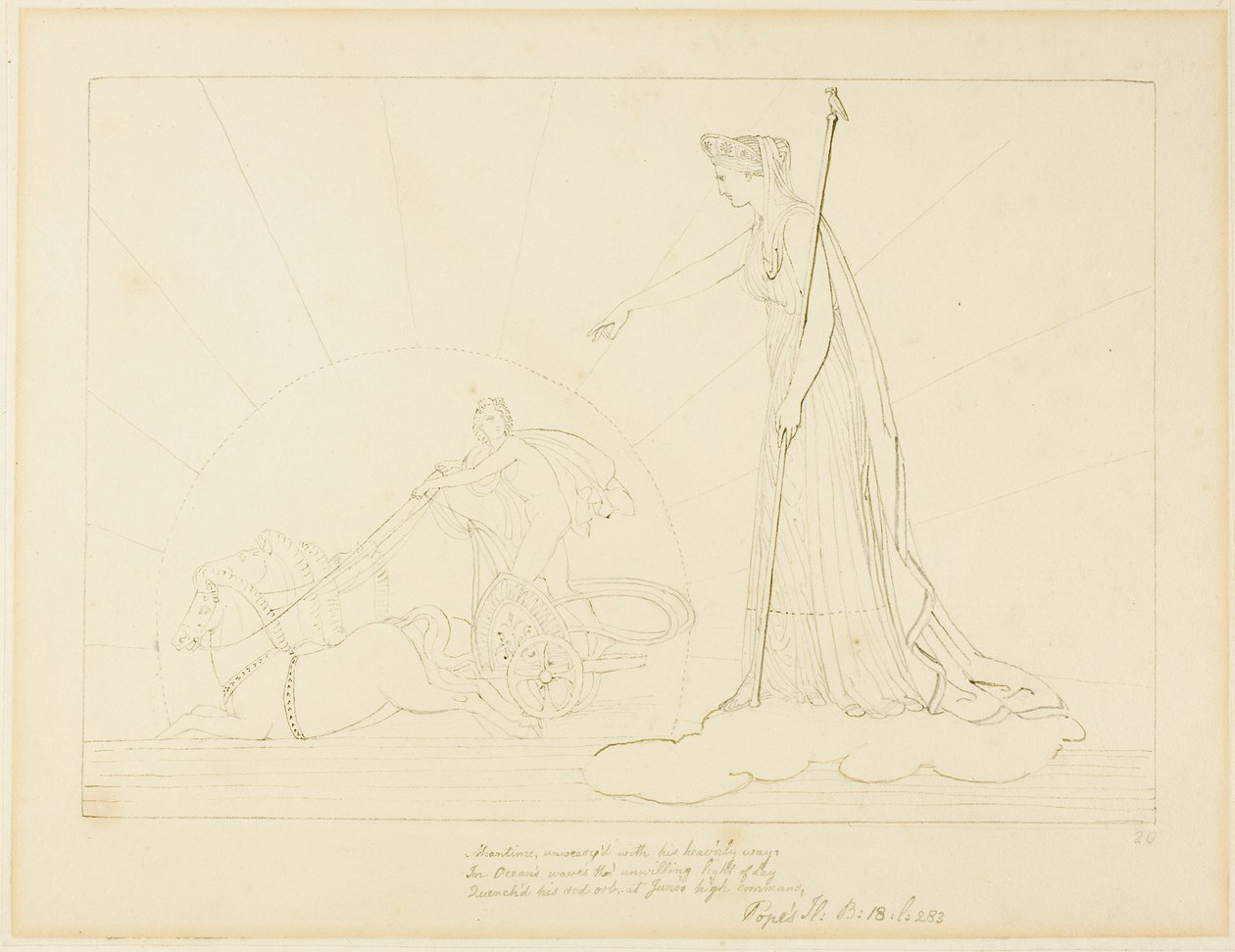 Juno Commanding the Sun to Set by John Flaxman