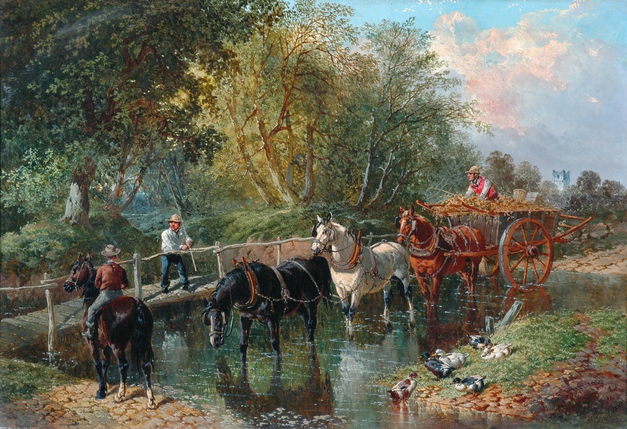 Crossing the Stream by John Frederick Herring Junior