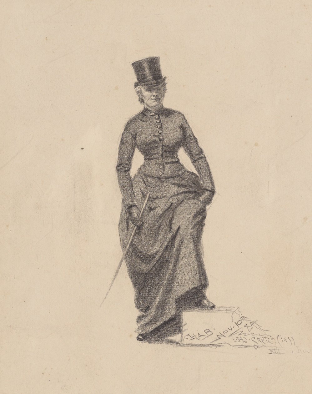 Lady with a Riding Crop by John Haberle