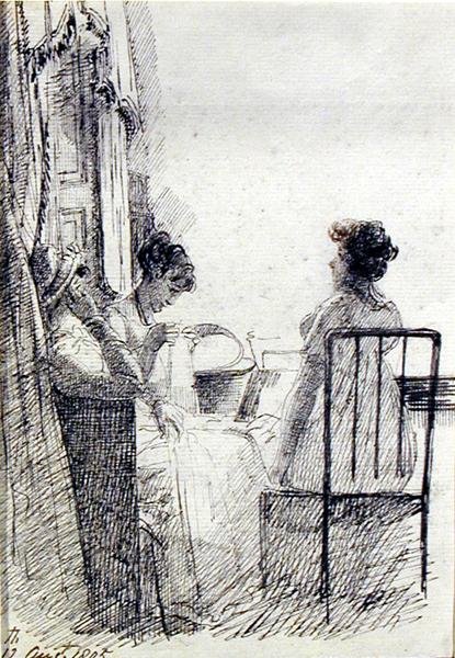 Women Sitting by a Window by John Harden