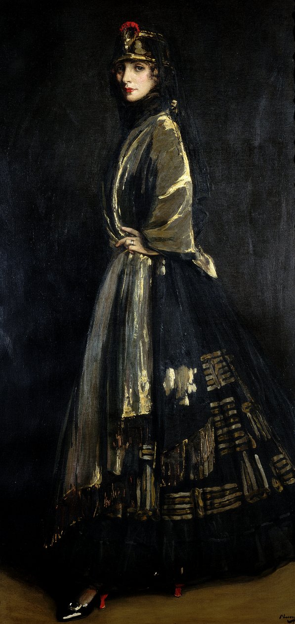 Hazel in Black and Gold by John Lavery