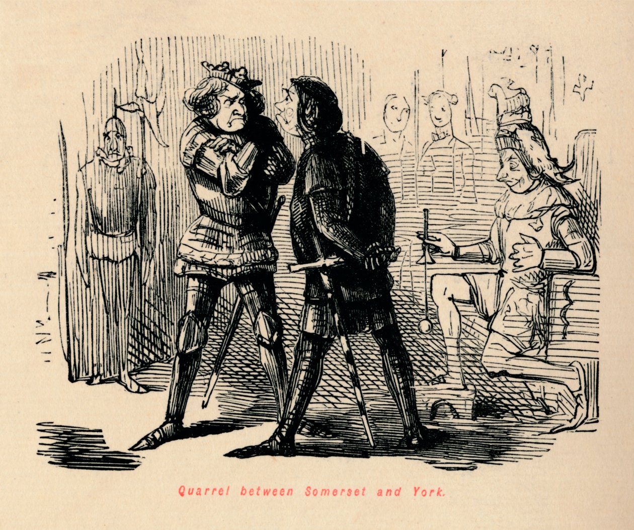 Quarrel Between Somerset and York by John Leech
