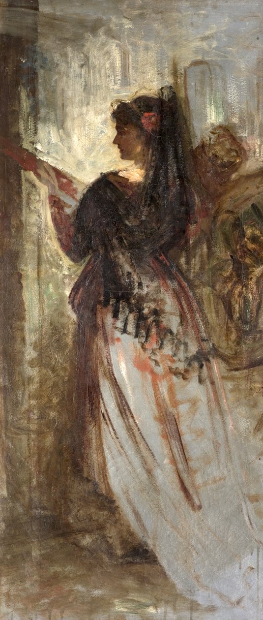 A Lady with a Guitar by John Phillip
