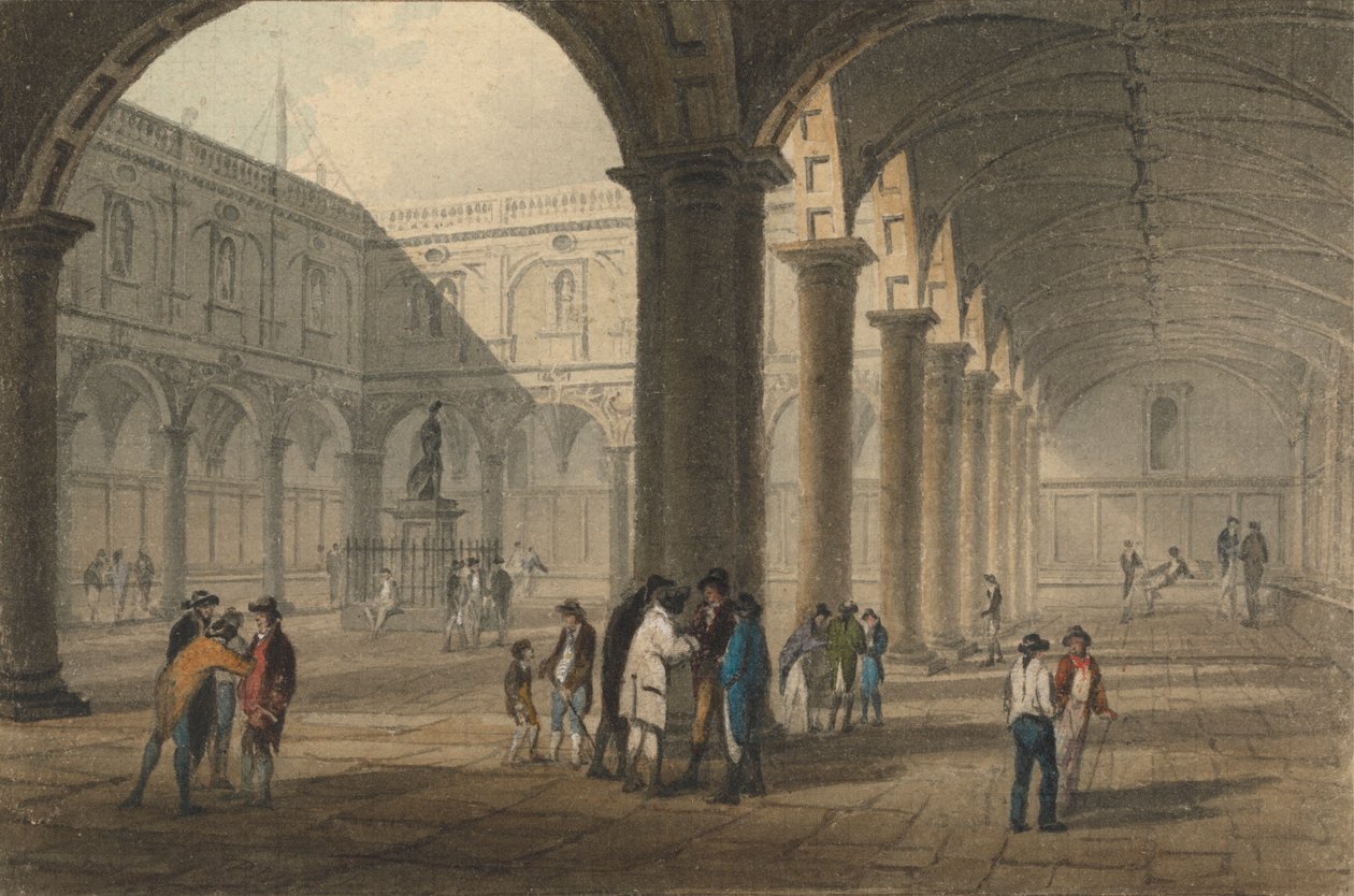 The Quadrangle of the Royal Exchange by John Preston Neale