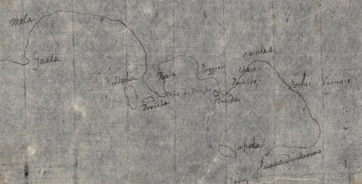 Gulf of Naples Map by John Robert Cozens