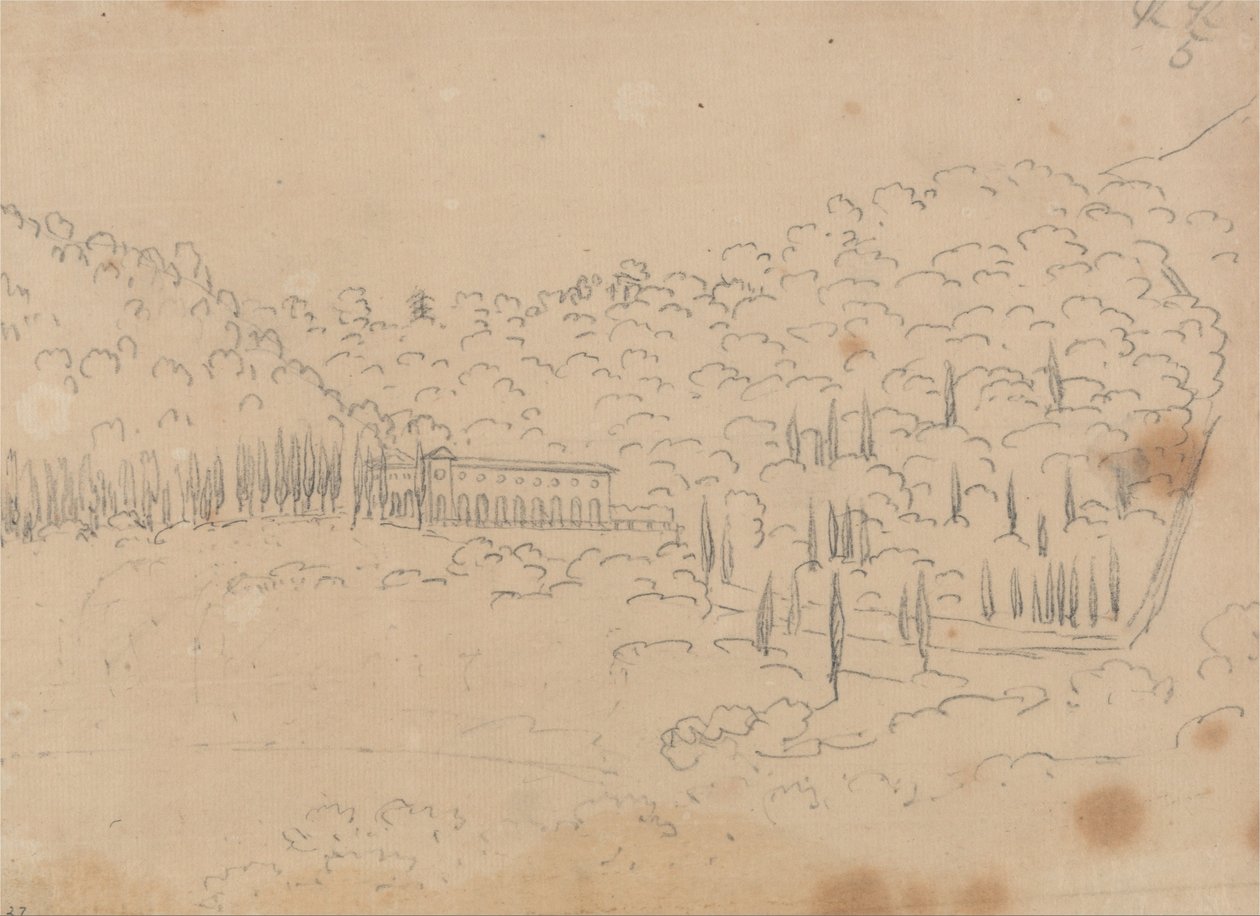 View of a Villa by John Robert Cozens