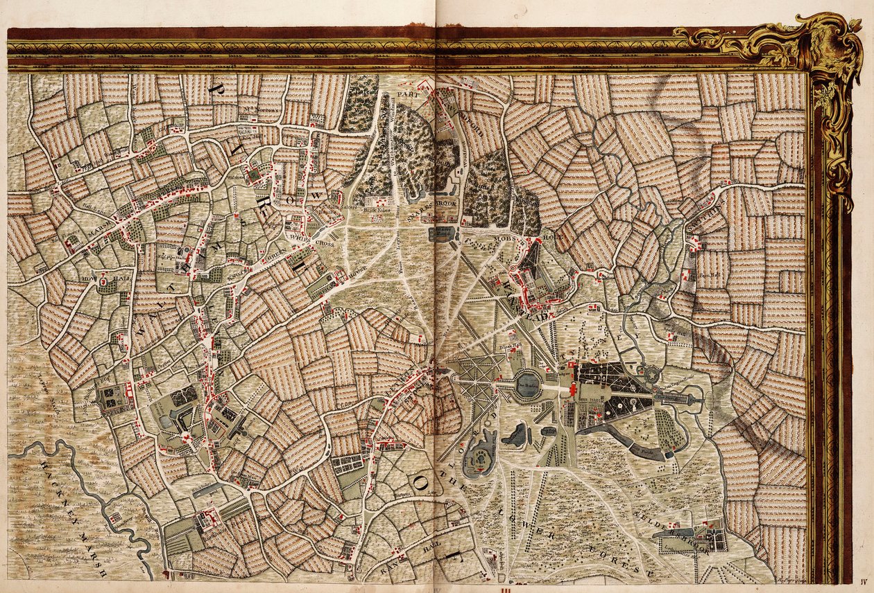 Map of Hackney, Waltham and Wanstead by John Rocque