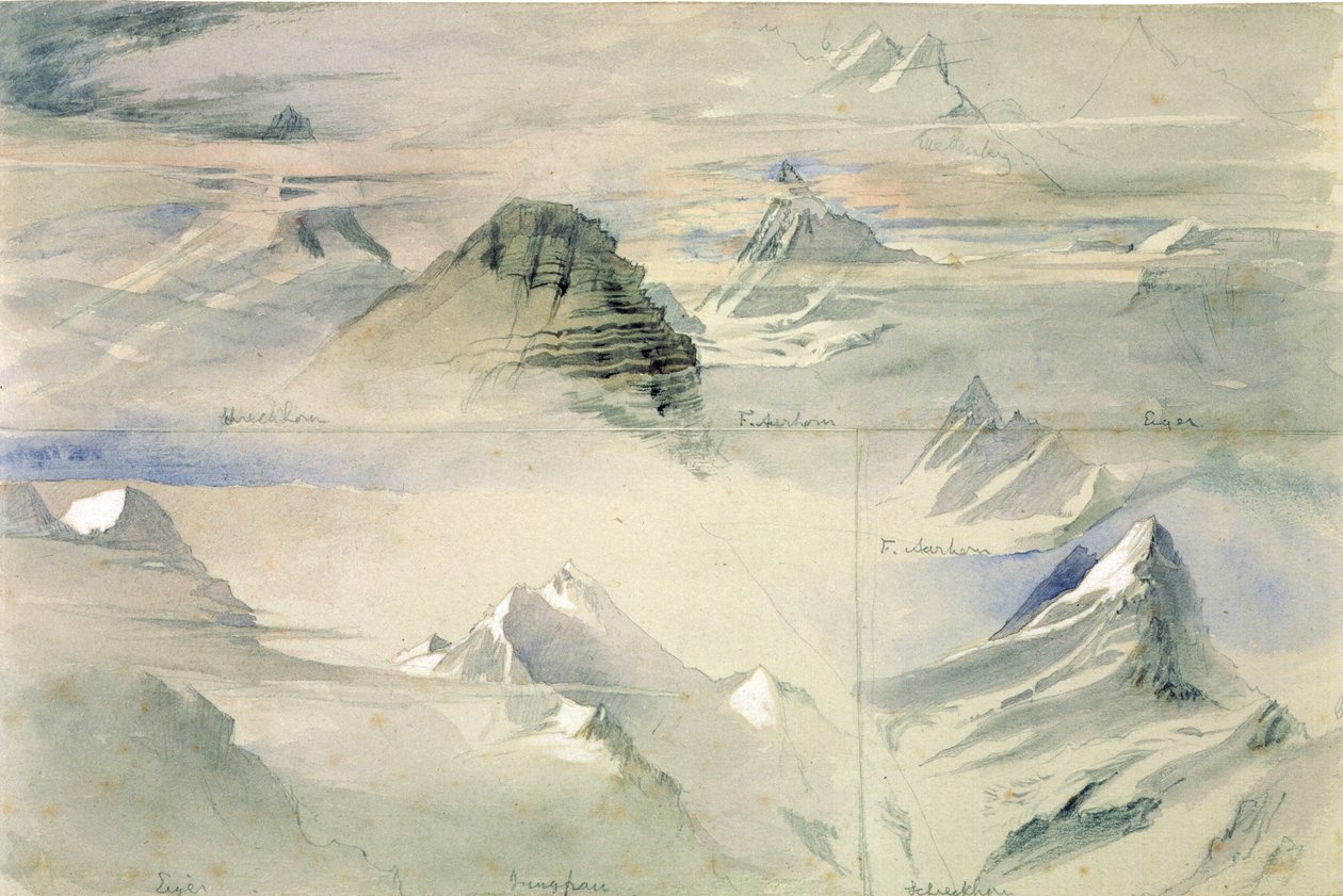 Alpine Peaks: Jungfrau and others by John Ruskin