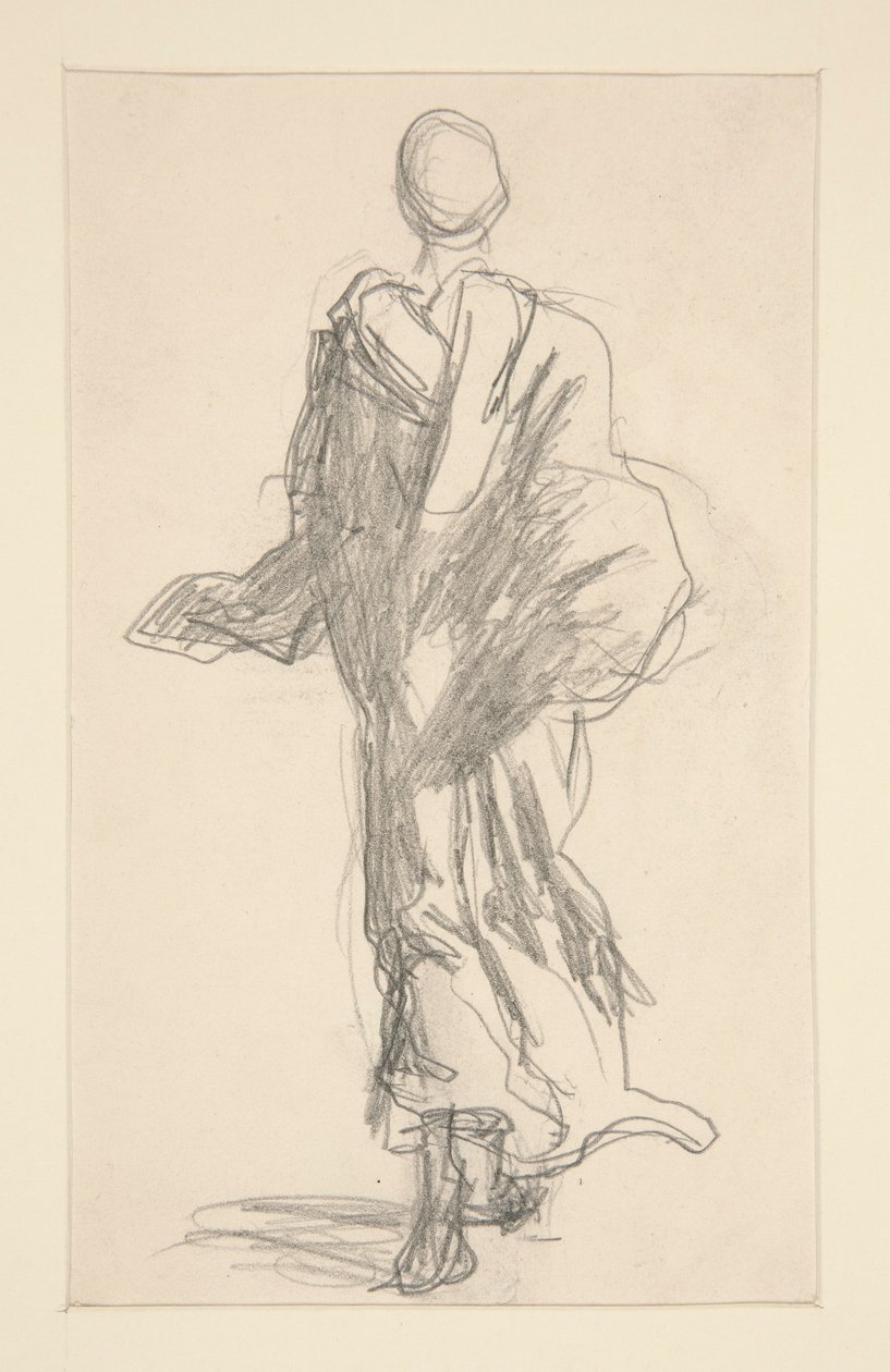 Rear View of a Draped Figure by John Singer Sargent