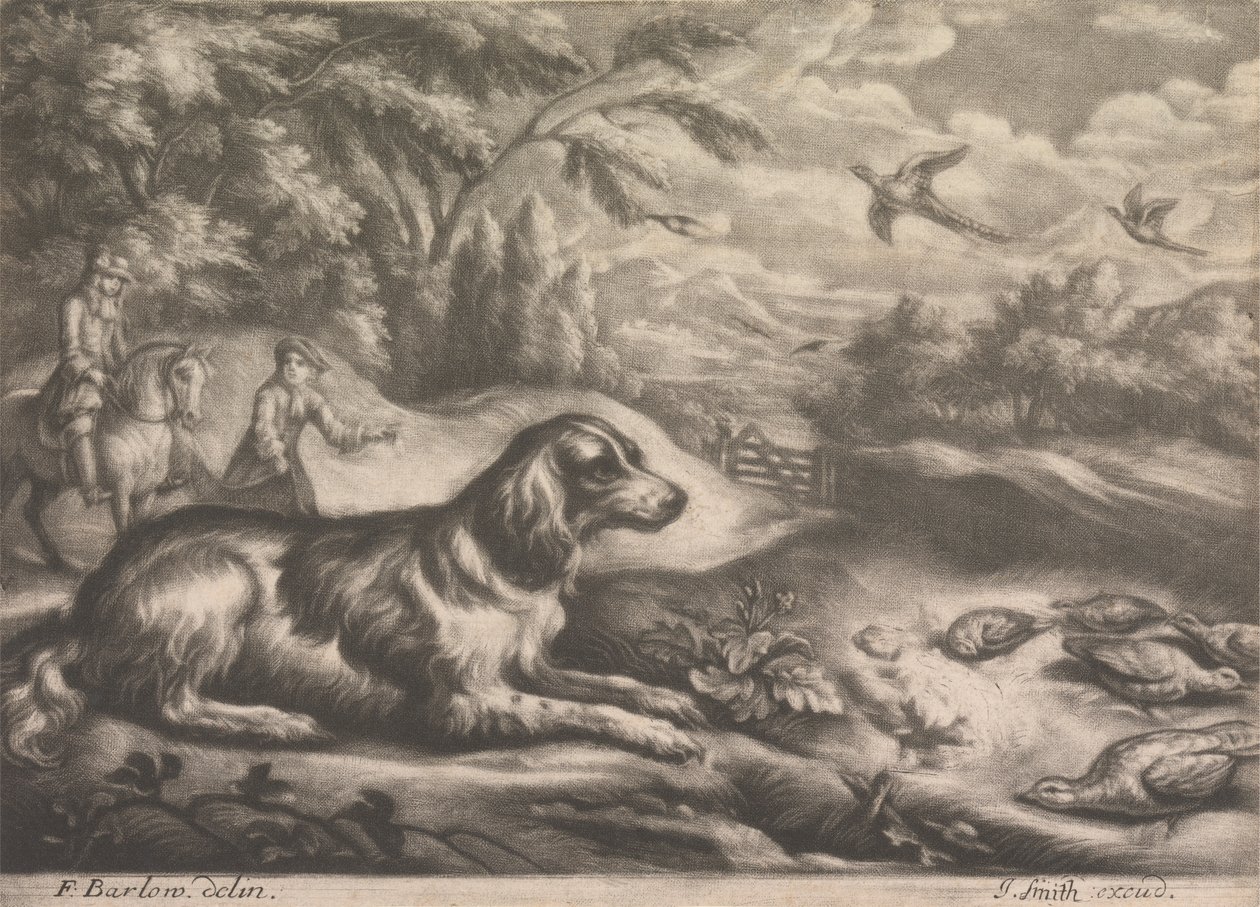 Hunting Dog and Pheasants by John Smith