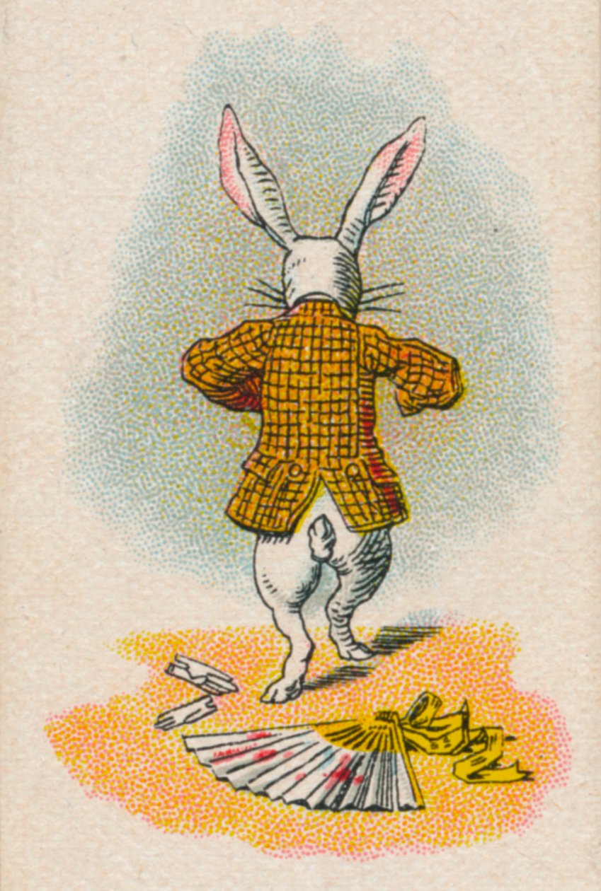 The Rabbit Running Away by John Tenniel