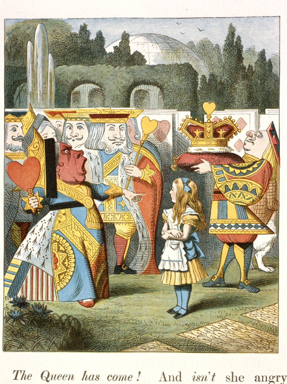 The Angry Queen. The Queen of Hearts. by John Tenniel