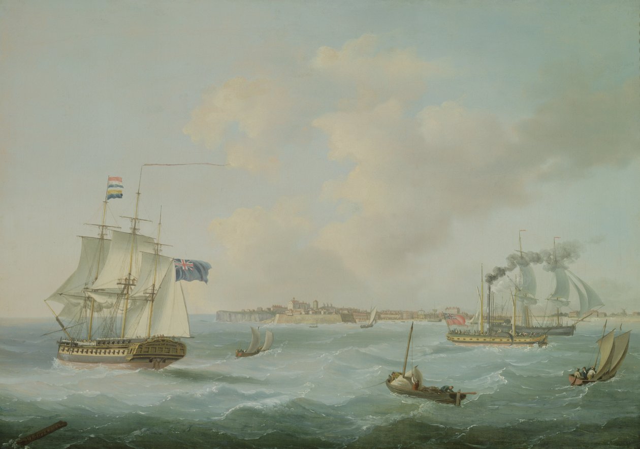 Shipping off Margate, 1825 by John Thomas Serres