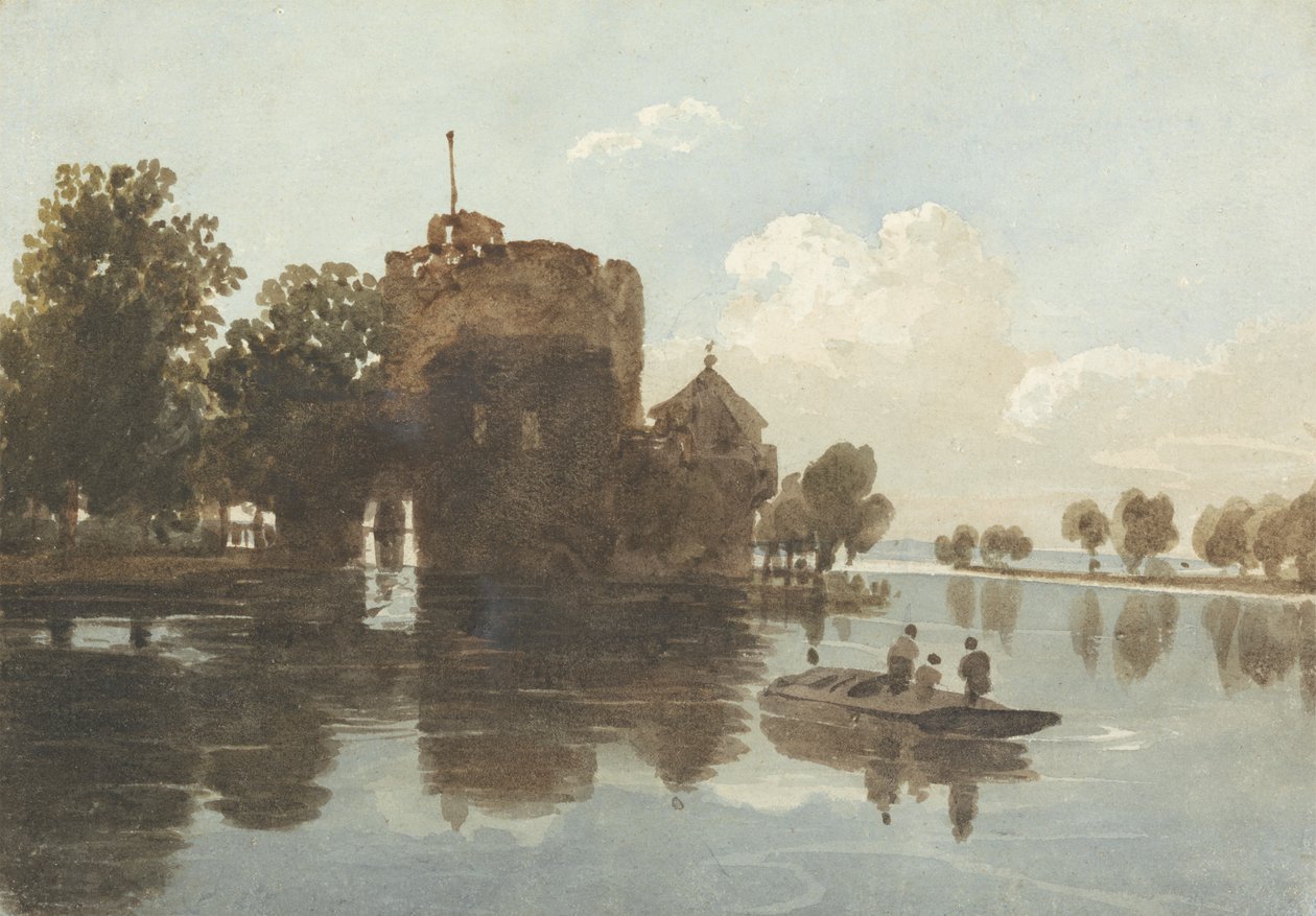 A Castle at the Waterside by John Varley