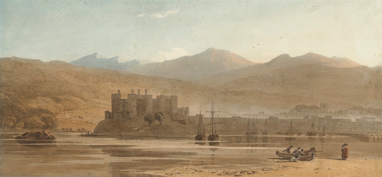 View of Conwy Castle, North Wales by John Varley
