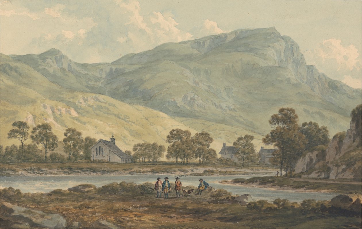 The Priory of Beddgelert, Caernarfonshire by John Warwick Smith