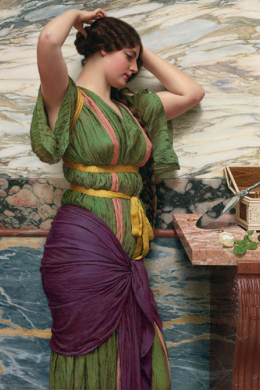 A Fair Reflection, 1915 by John William Godward
