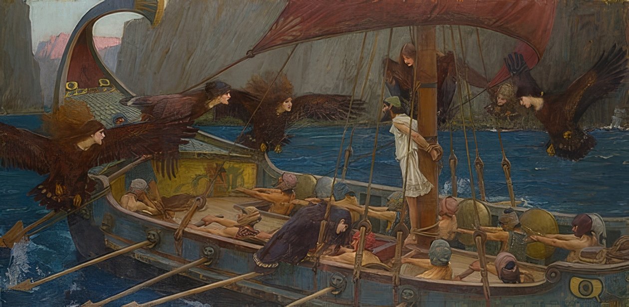 Odysseus and the Sirens. 1891 by John William Waterhouse