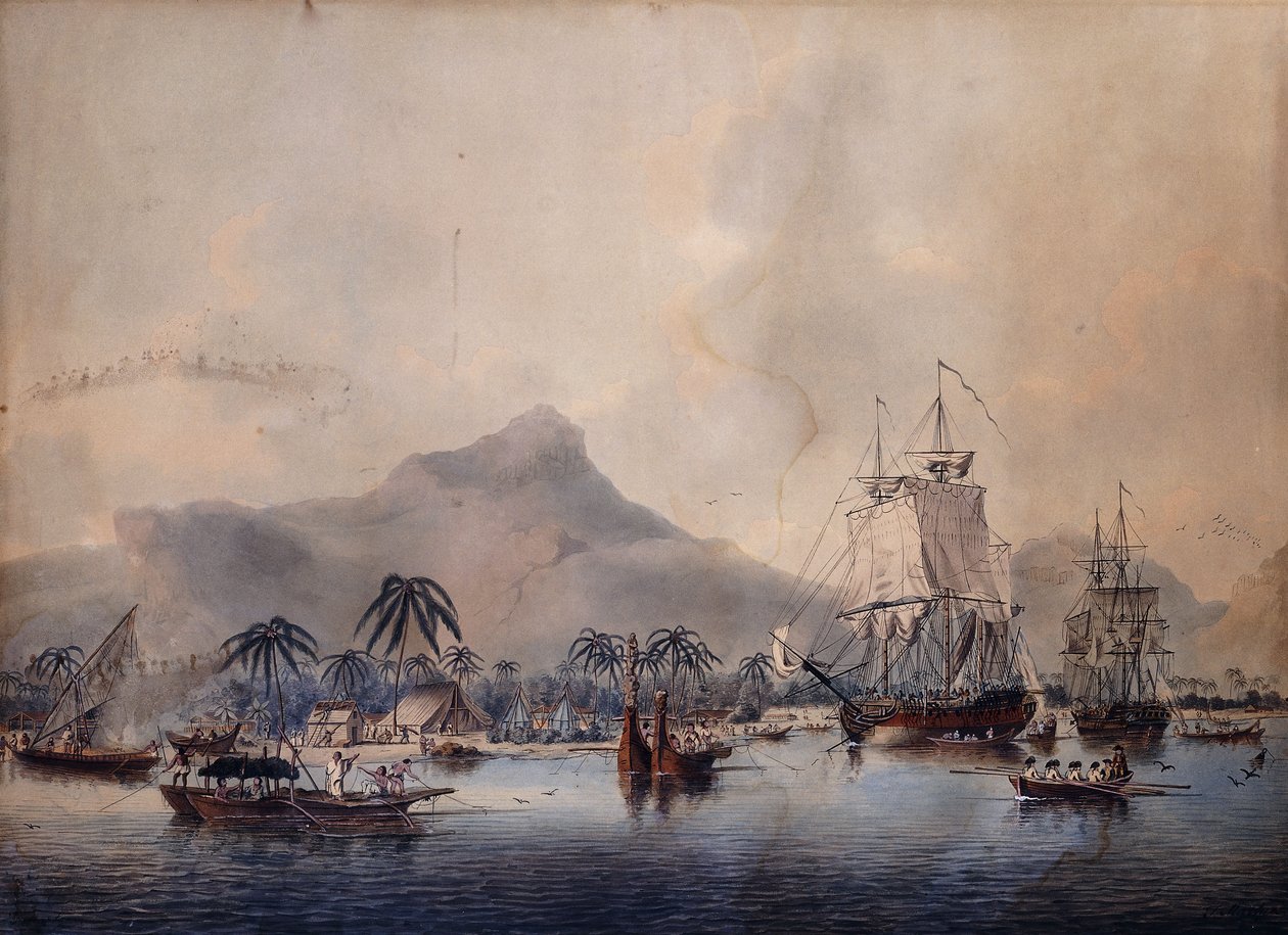A View of Huaheine by John the Younger Cleveley